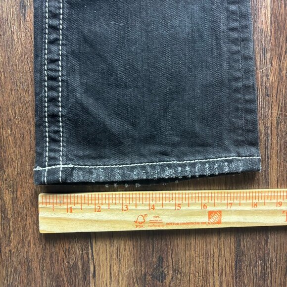 Miss Me Boot Jeans Rhinestone Flap Pockets Black Women’s Size 26 - Picture 9 of 11